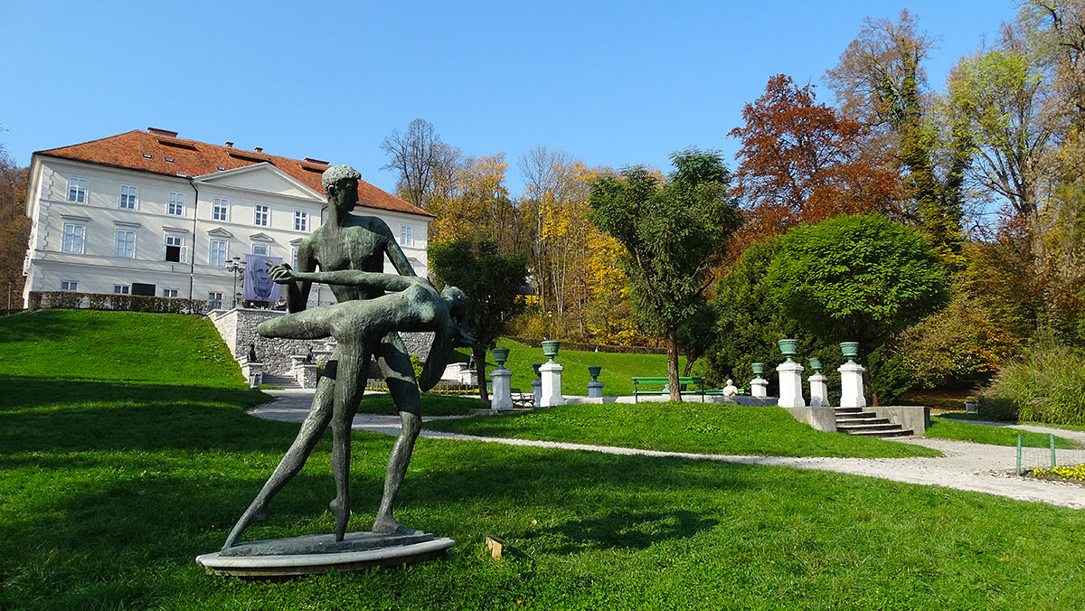 Beautiful sculpture in Tivoli Park, Ljubljana