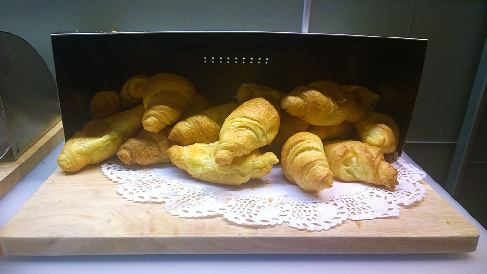 Croissants for breakfast in Park Hotel, Ljubljana
