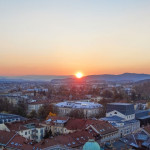 The sunset from Neboticnik, Ljubljana