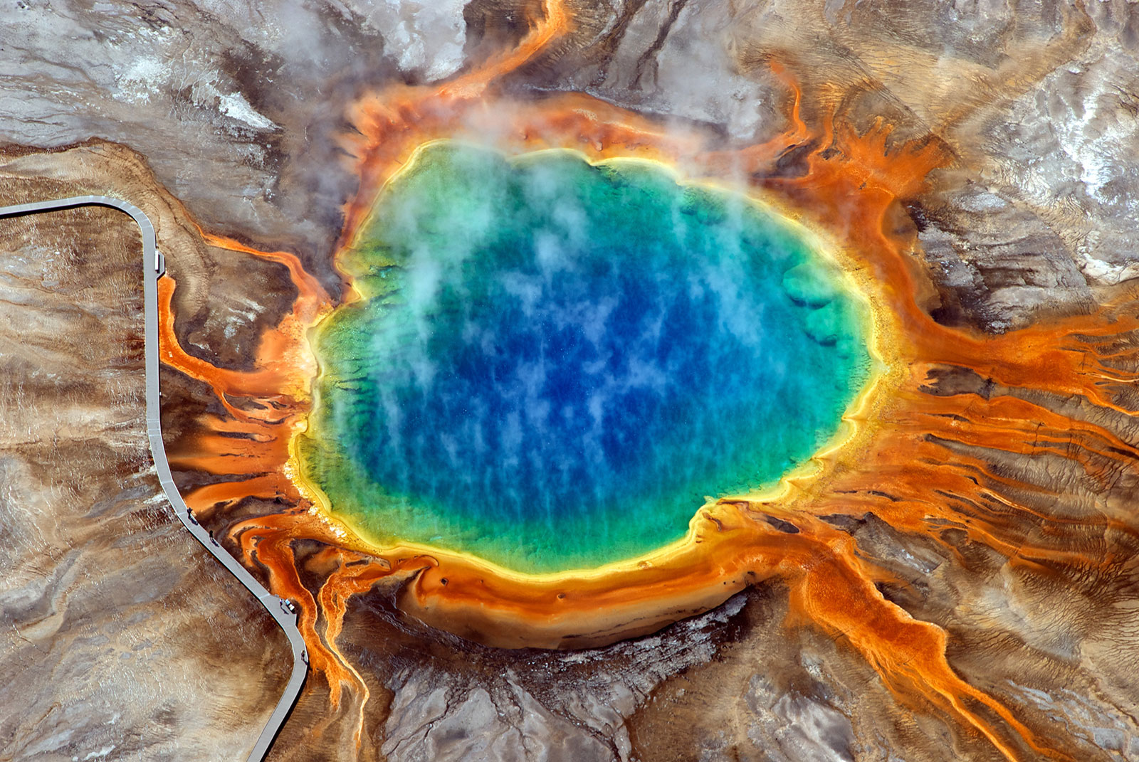 “Grand Prismatic Spring” by David Mencin, distributed by the EGU under a Creative Commons licence.