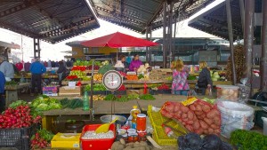 Fruits and vegetables market in Nis, Serbia