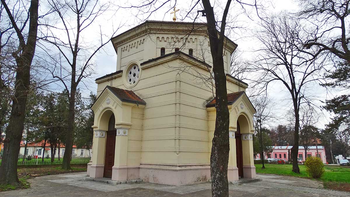 The chapel protecting the Skull Tower in Nis, Serbia