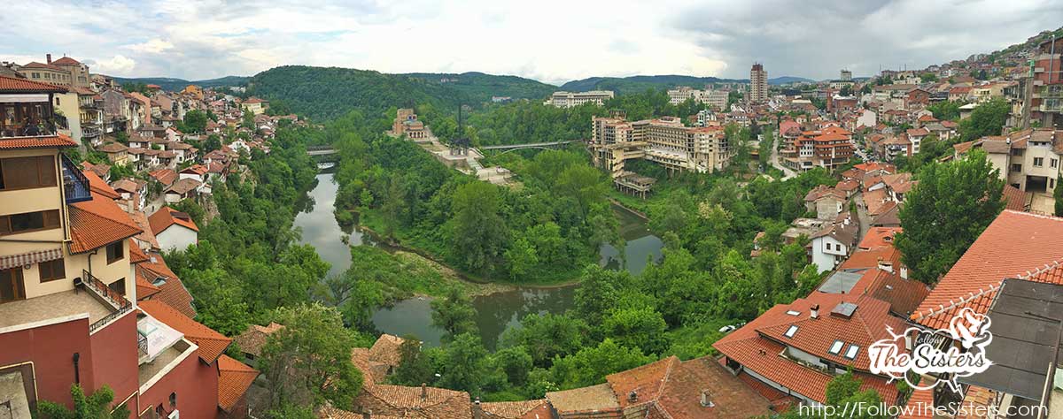 View over Veliko Tarnovo from the panoramic balcony