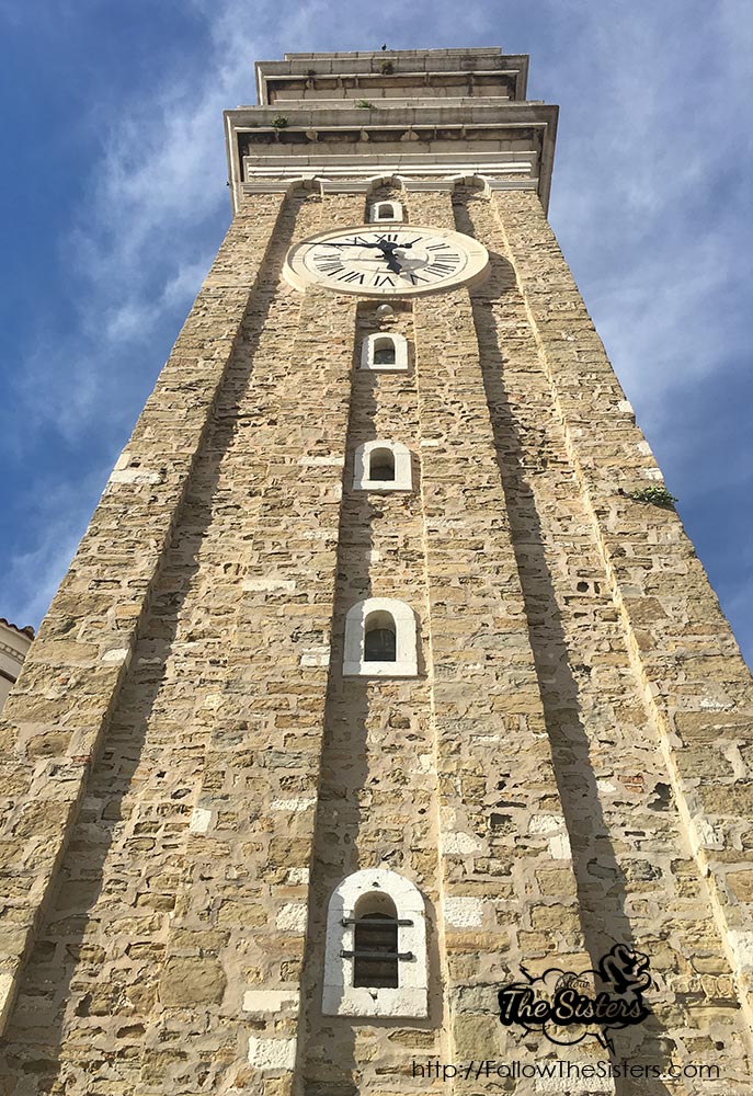 Piran's Bell Tower from below